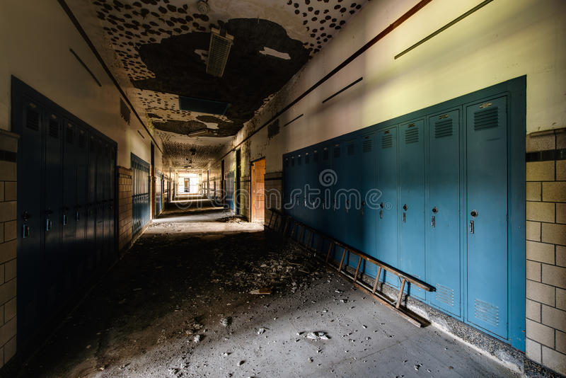 abandoned-school-hallway-blue-lockers-interior-view-derelict-96512090